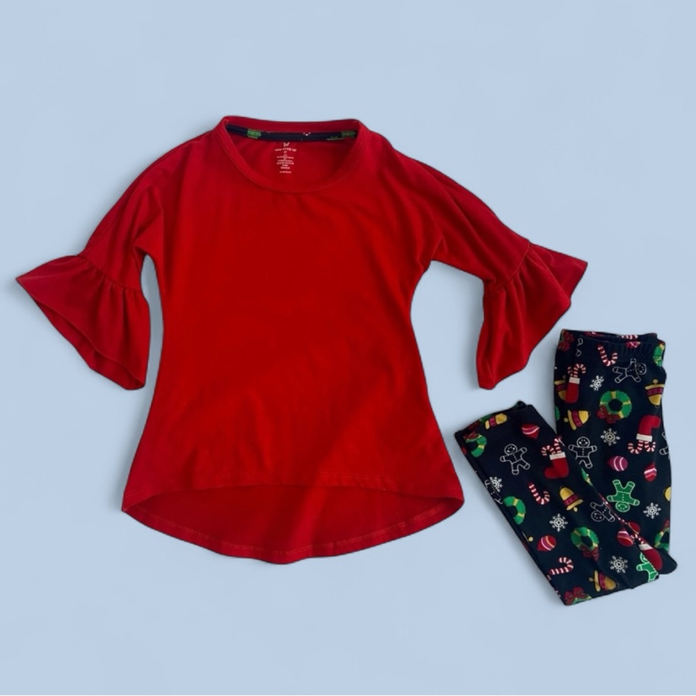 Girls Size 4T Holiday 2 piece Set One Step Up